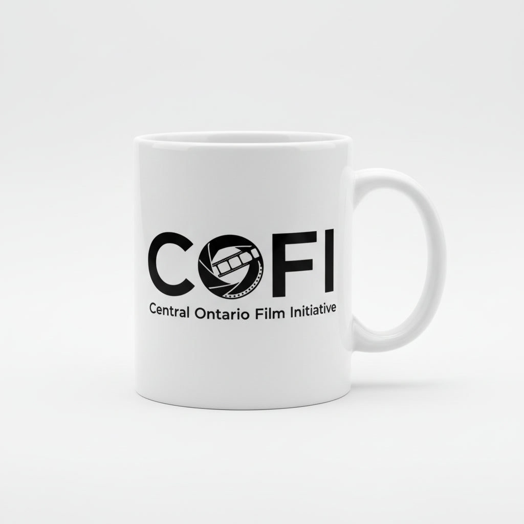 COFI Glossy Mug - White with Black Logo