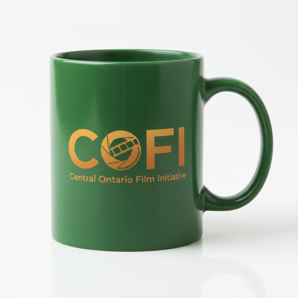 COFI Glossy Mug - Green with Gold Logo