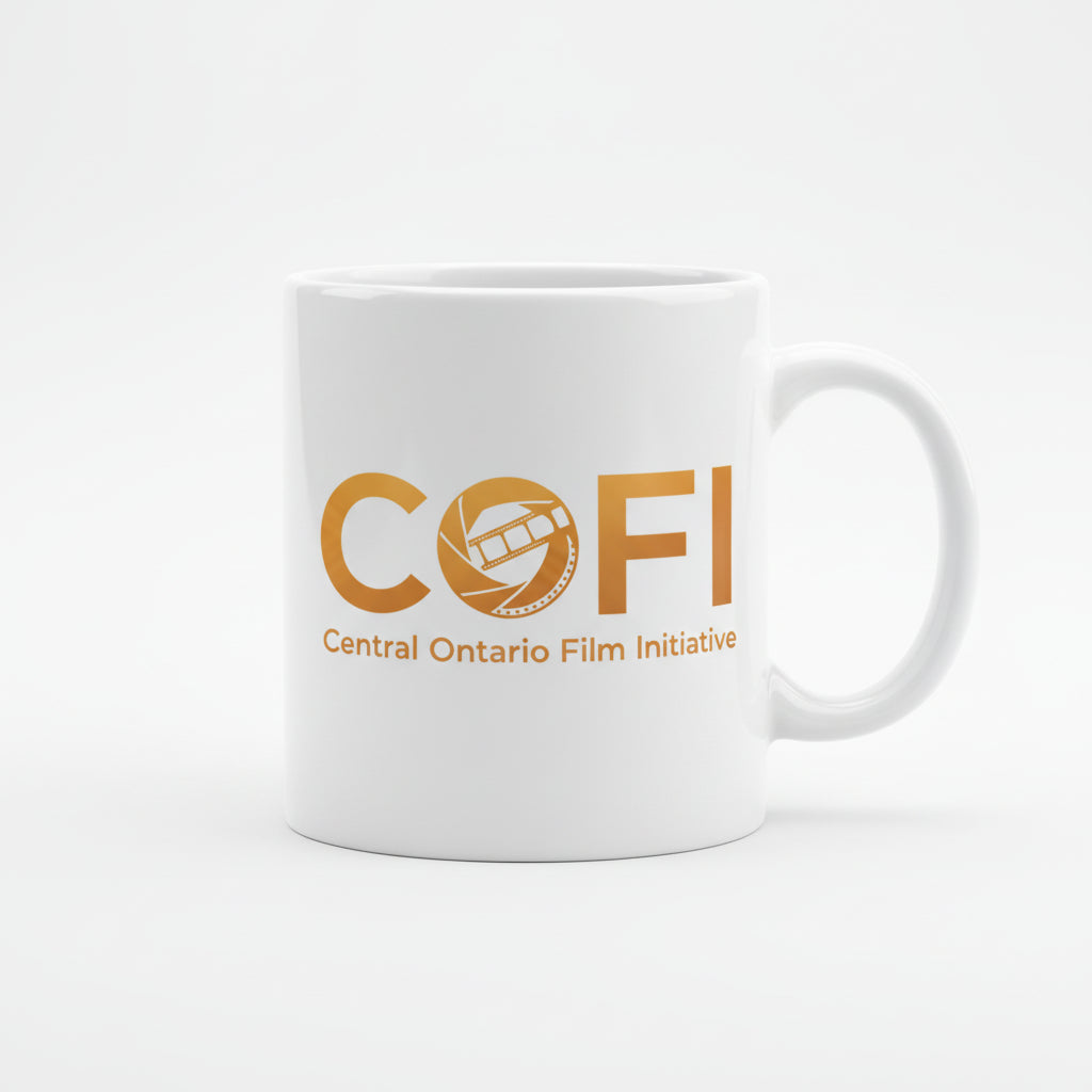 COFI Glossy Mug - White with Gold Logo