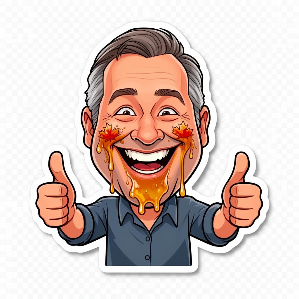 Steve's Caricature Sticker - Die Cut Vinyl