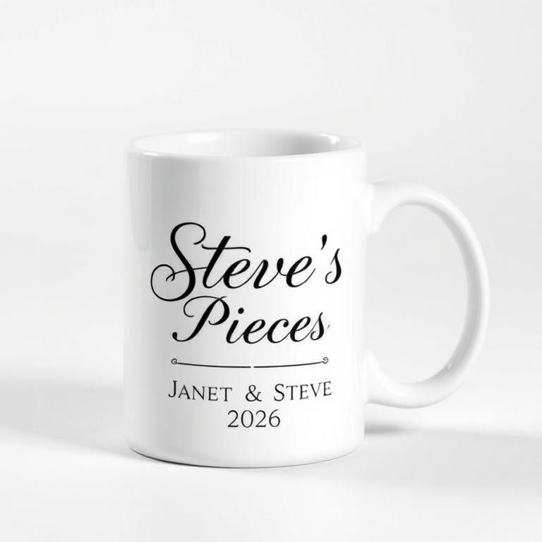Steve's Pieces Monogram Mug - Janet & Steve 2026