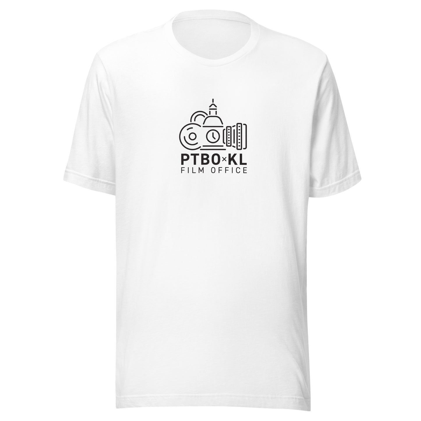 PTBOKL Film Office t-shirt with a black logo